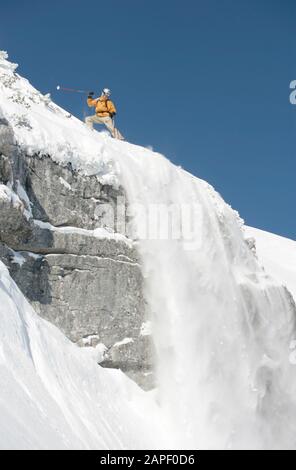 Freeriding en los Alpes austriacos Foto de stock
