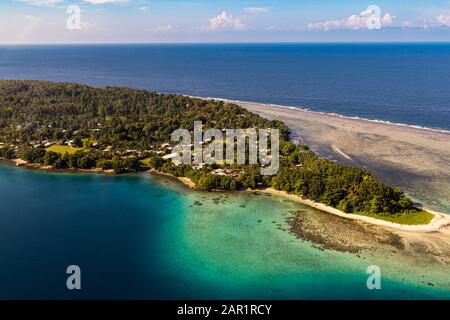 Vista aérea de Bougainville, Papua Nueva Guinea Foto de stock