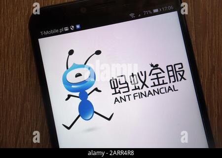 Logotipo de ANT Financial mostrado en un smartphone moderno Foto de stock