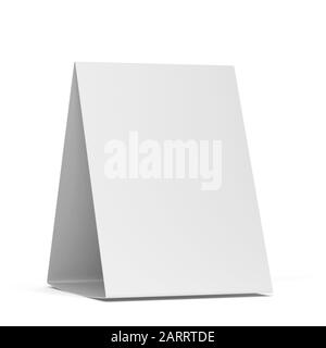 Mesa en blanco tienda mockup. ilustración 3d aislada sobre fondo blanco Foto de stock