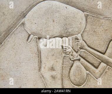 El Cairo, Museo Egipcio, sarcófago de la reina Ashait, con algunos de