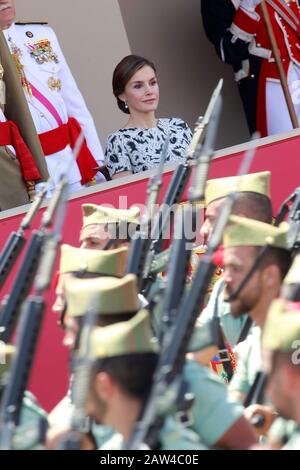 La Reina Letizia de España asiste al día de las Fuerzas Armadas. 27 De Mayo De 2017. (ALTERPHOTOS/Acero) /NortePhoto.com Foto de stock