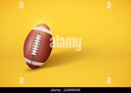 Balón de fútbol americano sobre fondo amarillo pastel Imagen Vector de  stock - Alamy