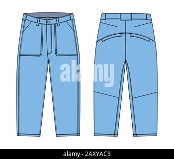 Moda Hombre pantalones estilo de tela Imagen Vector de stock - Alamy