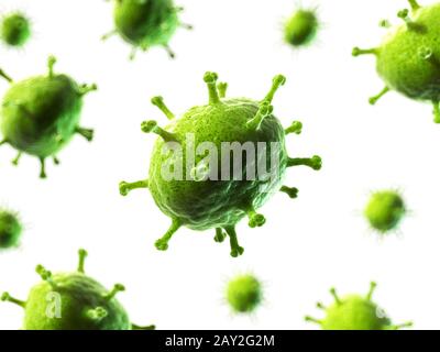 Ilustración conceptual 3D prestados de un virus Foto de stock