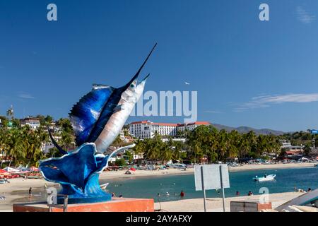 Puerto Escondido Mar Playa Principal Oaxaca Mexico Fotografia De Stock Alamy