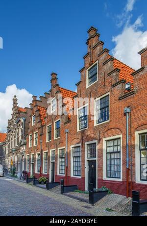 Calle Groot Heiligland, Haarlem, países Bajos Foto de stock