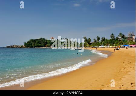 Sri Lanka, Galle, Playa Unawatuna Foto de stock