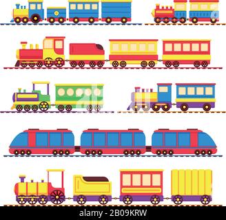 Tren de juguete para niños, ilustración vectorial