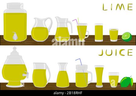 jarra de agua fresca con rodajas de limón y lima 17740203 Vector en Vecteezy