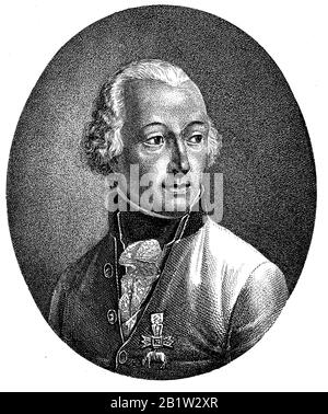 Archiduque Charles Louis John Joseph Laurentius De Austria, Duque De Teschen, Alemán: Erzherzog Karl Ludwig Johann Joseph Lorenz Von Österreich, Herzog Von Teschen, 5 De Septiembre De 1771 - 30 De Abril De 1847, Fue Un Mariscal De Campo Austriaco / Erzherzog Carl Ludwig Johann Joseph Laurentius Von Österreich, Herzog Von Teschen, Österreichischer Feldherr, Historisch, Reproducción digital mejorada de un original del siglo XIX / digitale Reproduktion einer Originalvorlage aus dem 19. Jahrhundert Foto de stock