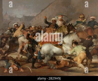 El 2 de mayo de 1808 (El Cargo de los mamelucos) (el dos de mayo de 1808 en Madrid) 1814 Francisco Goya Painting - imagen de alta resolución y calidad