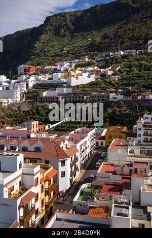 España, Islas Canarias, la isla de Tenerife, Garachico, pueblo buidlings Foto de stock