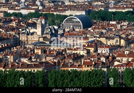 Descripción general de la ciudad de Lyon, Francia, Auvernia-Rhone-Alpes Foto de stock