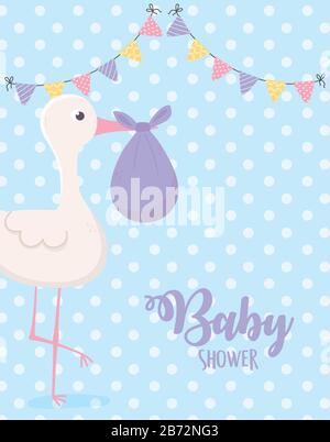 Decoración Baby Shower Cigueña Azul 