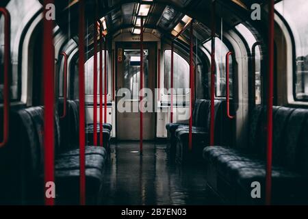 Ciudad fantasma, metro de Londres, metro Foto de stock