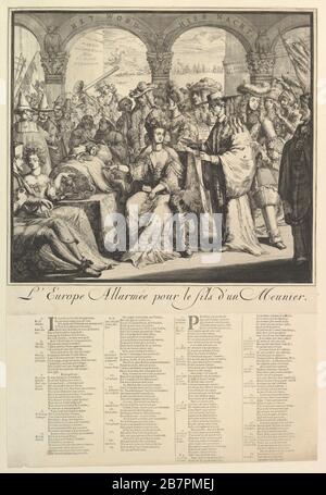 L'Europe Allarm&#xe9;e.n.d. Sátira de Luis XIV, y Santiago II