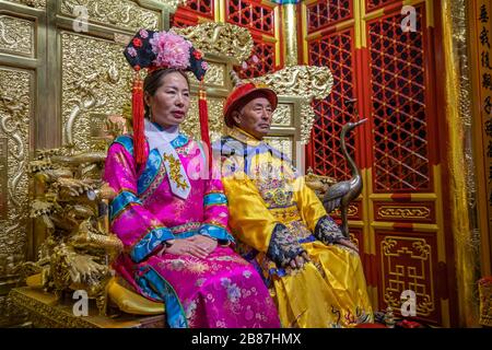 Emperador y emperatriz de China en la Ciudad Prohibida de Beijing, China