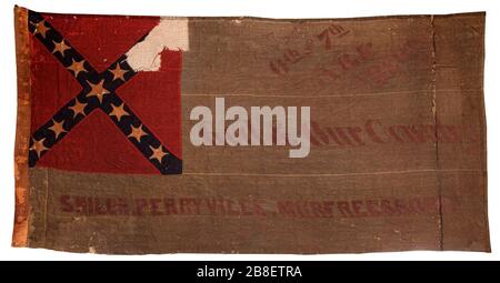 Inglés: Una segunda bandera nacional confederada de la Infantería combinada  de 6º y 7º Arkansas. (Mencionado en las banderas de la batalla del ejército  confederado de Tennessee, pág. 98) -- actualmente en