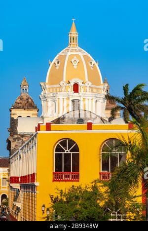 Cúpula de la Iglesia de San Pedro Claver, Cartagena de Indias, Colombia Foto de stock