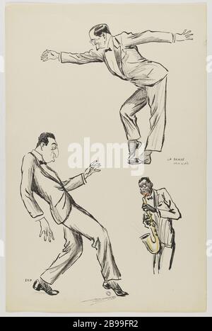 ÁLBUM WHITE BOTTOM BY SEM : LA DANSE HAVAS (PL 6) SEM (1863-1934). 'Album White Bottoms de Sem : la danse Havas (pl 6)'. Lithographie en couleur. París, musée Carnavalet.