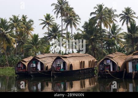 Casa barco de Kerala Foto de stock