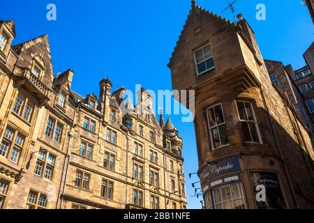 Victoria Street, Old Town, Edimburgo, Escocia, Reino Unido, Europa Victoria Street, Old Town, Edimburgo, Escocia, Reino Unido, Europa