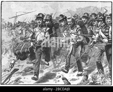 Guerra peninsular; Batalla de Talavera; 48° Regimiento de pie (Northamptonshire); 1809 de julio; cargo de Bayonet que rompió el ataque francés