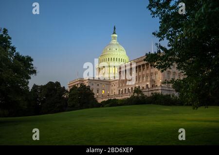 El edificio del Capitolio de los Estados Unidos en Washington DC, Estados Unidos de América