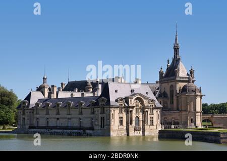 Chantilly, Francia - 26 2012 de mayo: Château de Chantilly en el departamento de Oise en Altos de Francia. Foto de stock