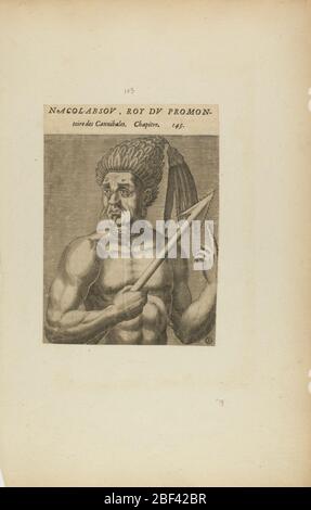 NacoolAbsov Roi Du Promontoire des del libro Les vrais Pourtraits et Vies des Hommes Illustres. Foto de stock