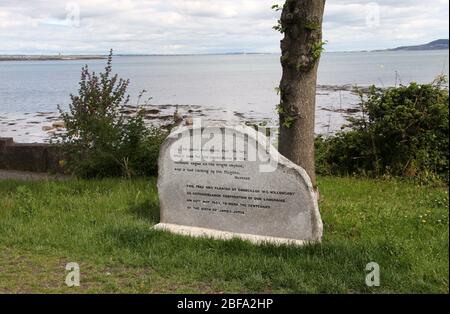 Monumento conmemorativo a James Joyce en Sandycove en la República de Irlanda