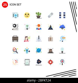 25 iconos creativos modernos signos y símbolos de billar, ux, naturaleza, iu, conjunto de elementos de diseño vectorial editables Ilustración del Vector