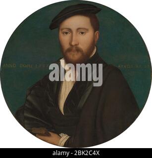 Hombre no identificado, por taller de Hans Holbein el joven. Foto de stock