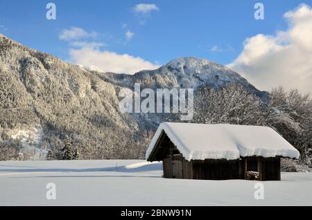Paisaje invernal en Lofer Austria Foto de stock