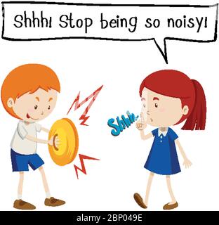 Frase en inglés con personas en acciones sobre fondo blanco ilustración  Imagen Vector de stock - Alamy