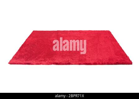 Alfombra de color rosa. Aislado sobre blanco Fotografía de stock - Alamy