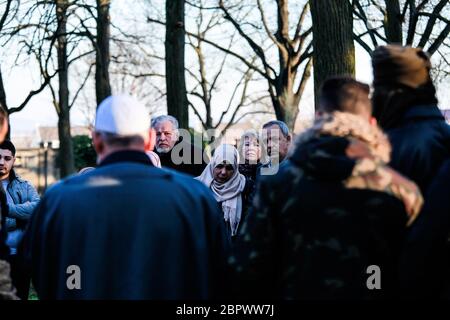Erste muslimische Bestattung auf dem Städtischen Friedhof Görlitz am 21.01.2020 Foto de stock