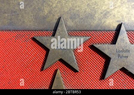 Estrella de Billy Wilder, Boulevard de las estrellas, Berlín Foto de stock