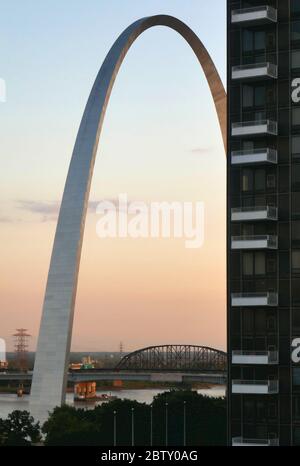 St. Louis Missouri MO USA, el Gateway Arch, Jefferson National Expansion Memorial Foto de stock