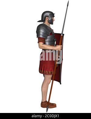 Soldado Romano Imperial - Vista derecha Foto de stock