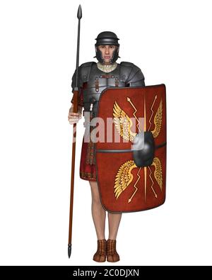 Soldado Imperial Romano - vista frontal Foto de stock