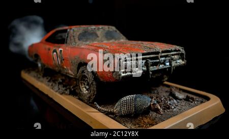 Modelo de coche kit para duques de Hazzard, general Lee, bandera  confederada Fotografía de stock - Alamy