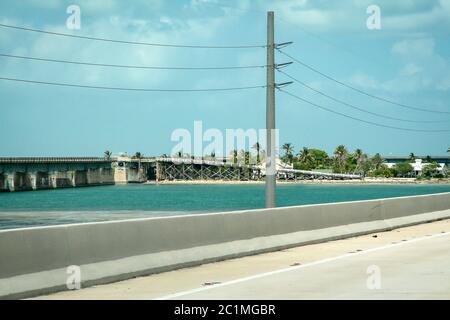 Overseas Highway Bridge en Florida Key, Islas