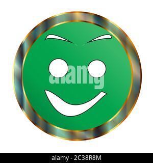 Un verde para ir sonrisa positiva emotic n carita feliz Fotograf a de