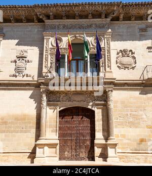 Ayuntamiento de Baeza. Ciudad renacentista en la provincia de Jaén. Patrimonio de la Humanidad. Andalucía, España Foto de stock