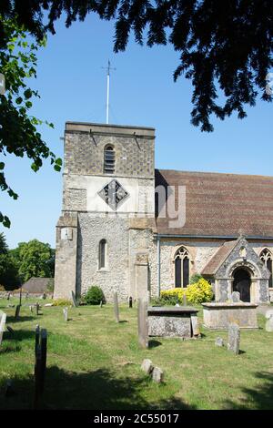 Iglesia de Santa María, Church Street, Kintbury, Berkshire, Inglaterra, Reino Unido Foto de stock