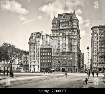 New York, 'Hotel Netherland, Quinta Avenida y 59th Street. 1905 Foto de stock