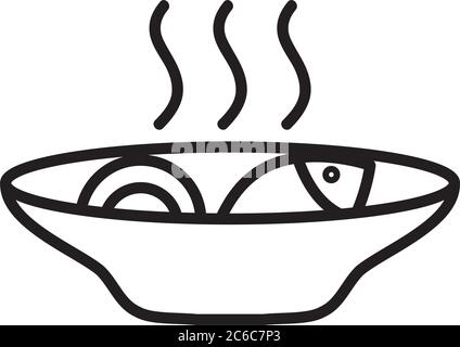 Icono de un plato de pescado Imagen Vector de stock - Alamy