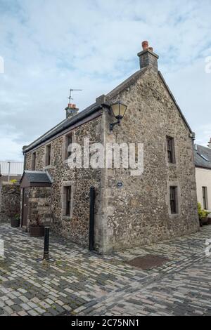 Irvine, Escocia, Reino Unido - 12 de julio de 2020: La antigua casa de reunión de Buchanite. Los buchanitas eran una secta durante el siglo XVIII y fueron expulsados del remolque Foto de stock